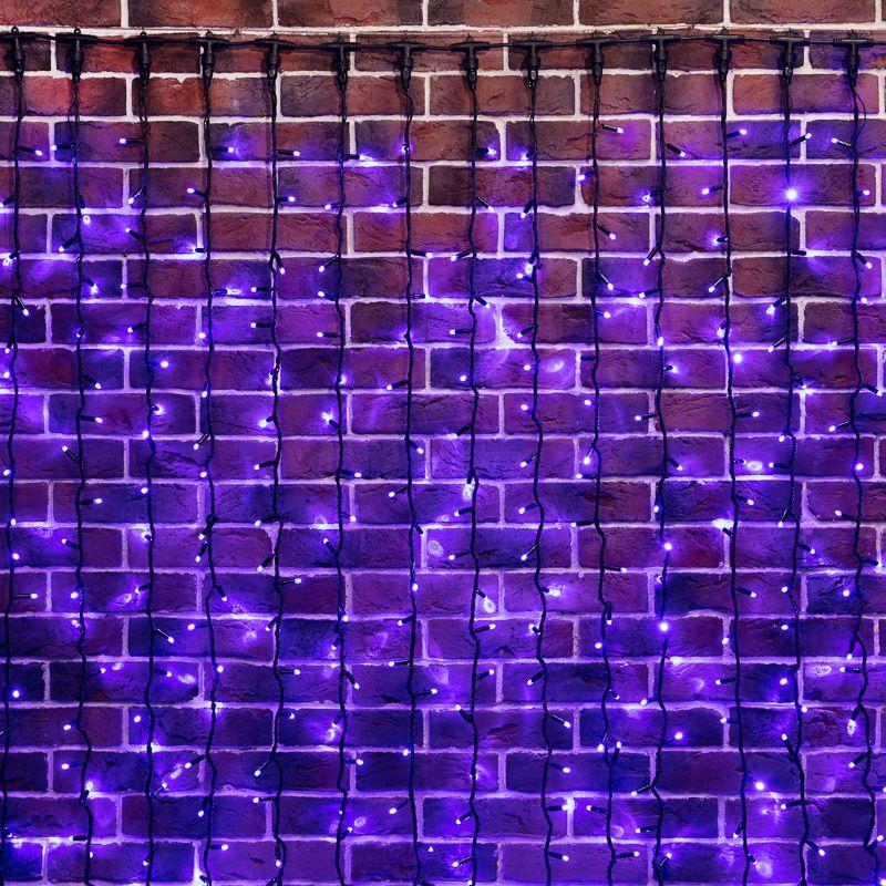  Гирлянда светодиодная "Светодиодный Дождь" 2х6м 1500LED син. 70Вт 230В IP65 эффект водопада с контроллером провод черн. Neon-Night 235-263 фото в каталоге от BTSprom.by