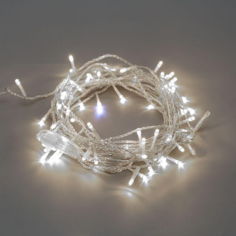  Гирлянда светодиодная "Нить" 10м 75LED бел. 1.7Вт 230В IP44 эффект мерцания провод прозр. Neon-Night 305-525 фото в каталоге от BTSprom.by