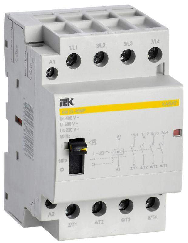 контактор модульный км25-40мр ac с ручным управ. karat iek mkk22-25-40 от BTSprom.by