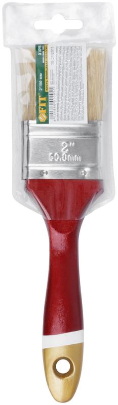  Кисть флейцевая "Классик" натуральная светлая щетина деревянная ручка 2дюйм (50мм) FIT 01095 фото в каталоге от BTSprom.by