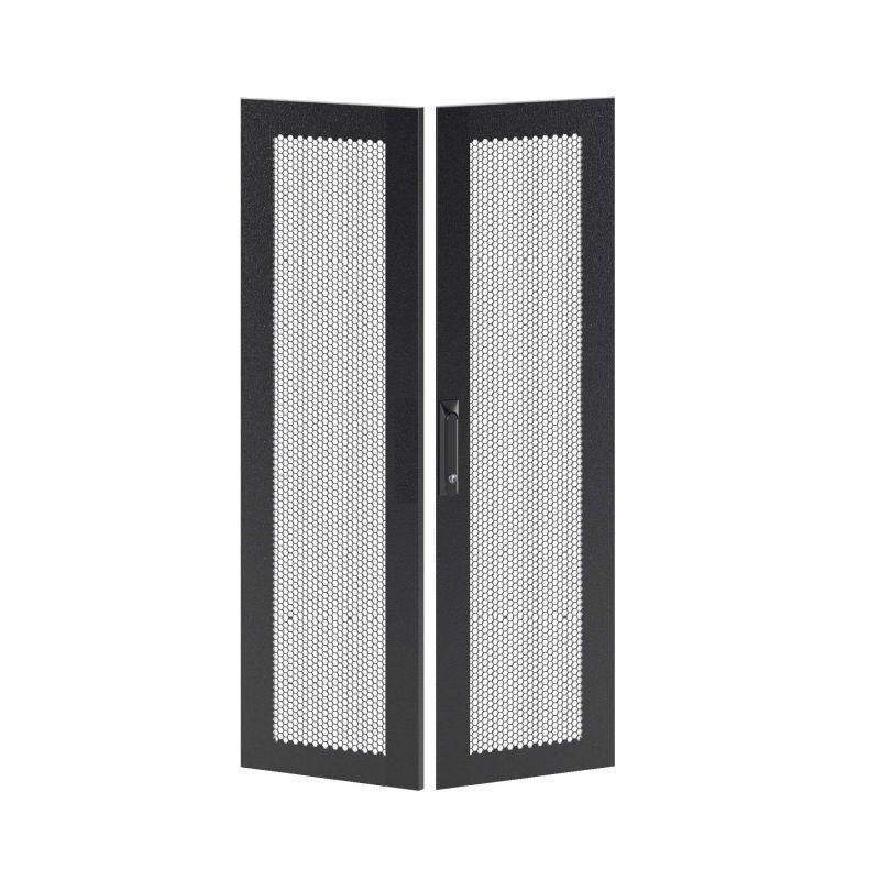 дверь двустворчатая для it-cqe 2200х800 перфорир. ral9005 dkc rbitcpmd2280 от BTSprom.by