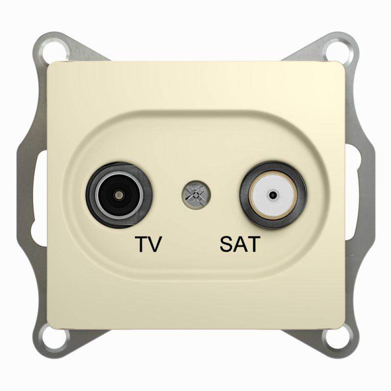 розетка телевизионная оконечная tv/sat 1-м сп glossa 1дб механизм беж. se gsl000297 от BTSprom.by