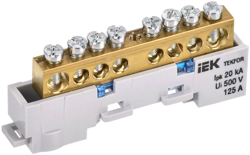 шина нулевая n неизол. на универс. держ. 8х12-8-с tekfor iek tf-nn20-08-dl-k07 от BTSprom.by