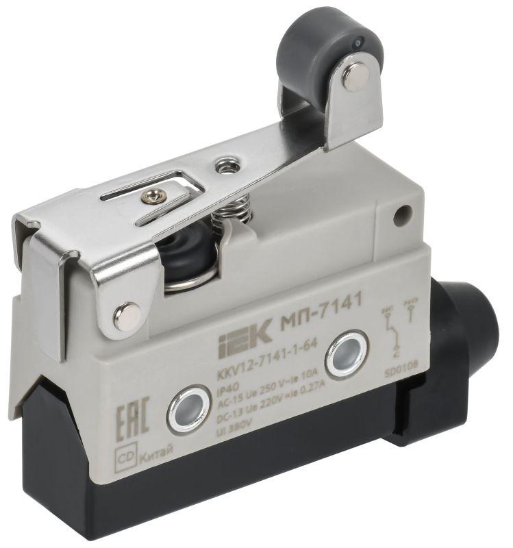 микропереключатель концевой мп-7141 ip40 укороченный рычаг с роликом iek kkv12-7141-1-64 от BTSprom.by