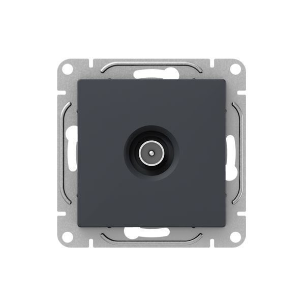 розетка телевизионная проходная tv сп эпика механизм графит ekf up1-sog-tv-2 от BTSprom.by