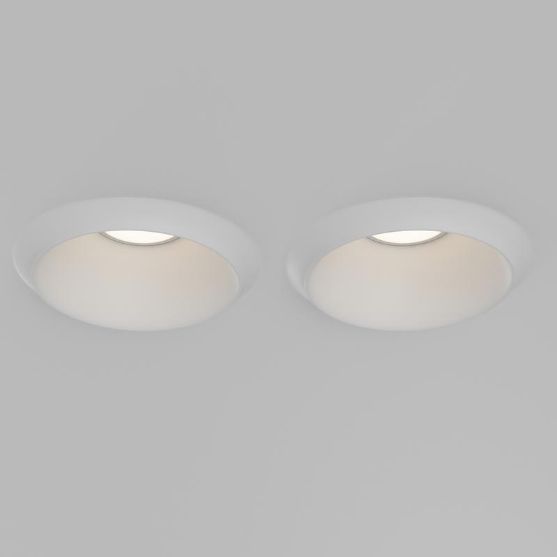  Светильник Gyps Modern 2х10Вт GU10 встраив. Maytoni DL124-GU10-02-TRS-W фото в каталоге от BTSprom.by