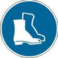 знак m05 "работать в защитной обуви" (200х200) пленка самоклеящаяся proxima ekf an-m-05 от BTSprom.by