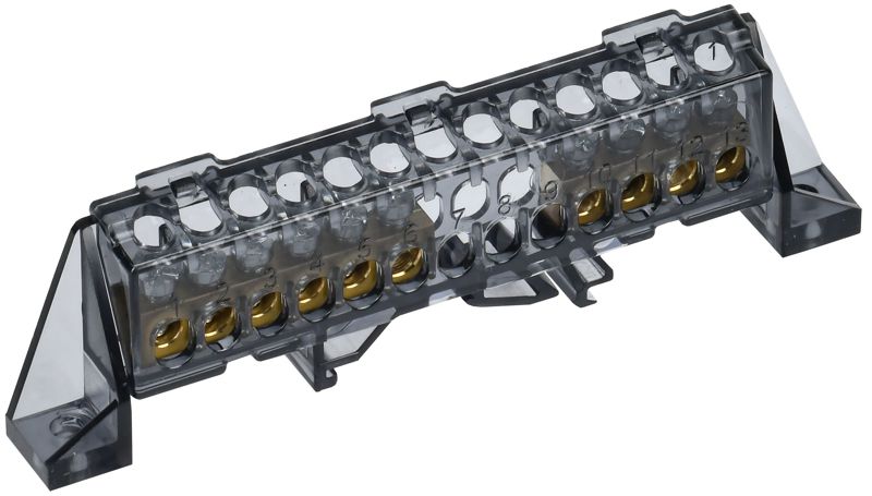 шина нулевая n в комб. изол. "стойка" 6х9-4+6-ч tekfor iek tf-nn10-46-dp-k02 от BTSprom.by