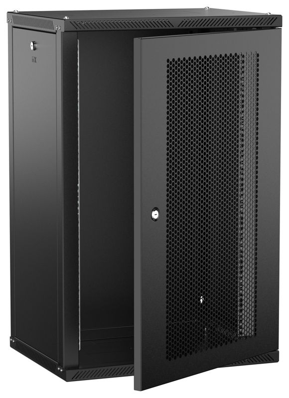 шкаф linea w 2.0 18u 600х450мм дверь перфорир. черн. itk lwr5-18u64-pf-2 от BTSprom.by