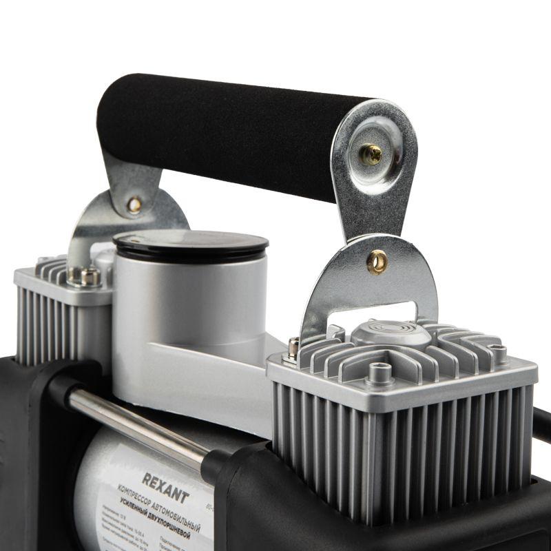  Компрессор автомобильный усиленный двухпоршневой (75л/мин 10 АТМ) Rexant 80-0523 фото в каталоге от BTSprom.by