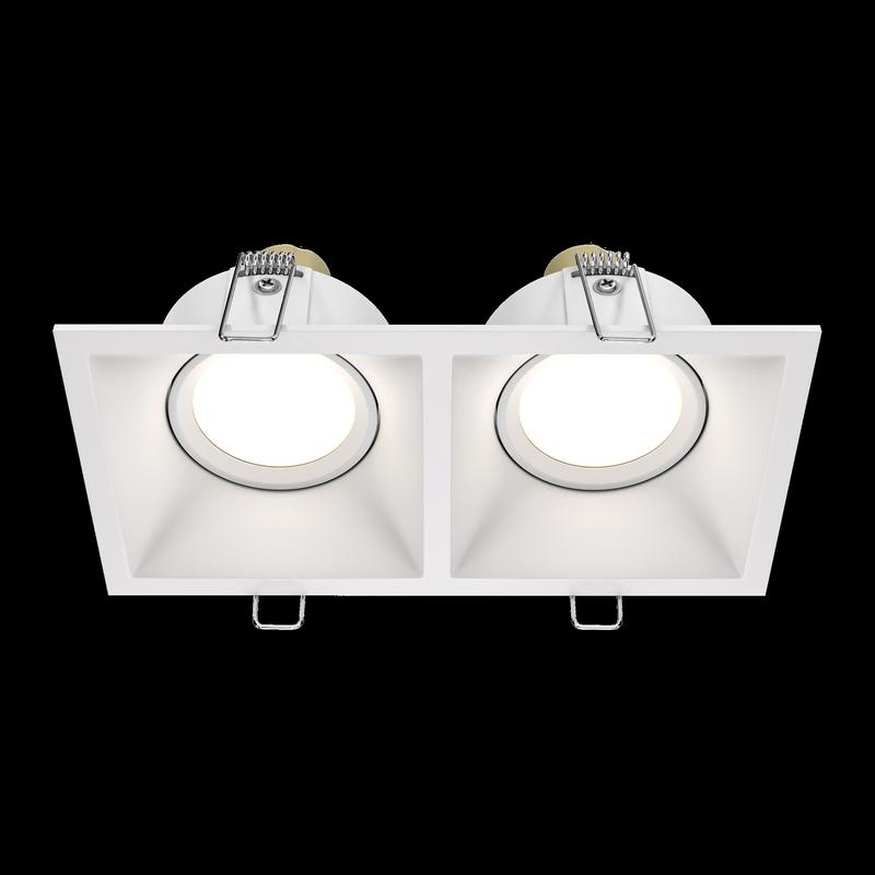  Светильник Dot 2х10Вт GU10 встраив. Maytoni DL029-2-02W фото в каталоге от BTSprom.by