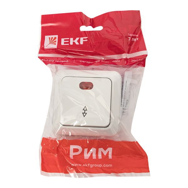  Переключатель проходной 1-кл. ОП Рим 10А IP20 с индикатором бел. EKF ENV10-125-10 фото в каталоге от BTSprom.by