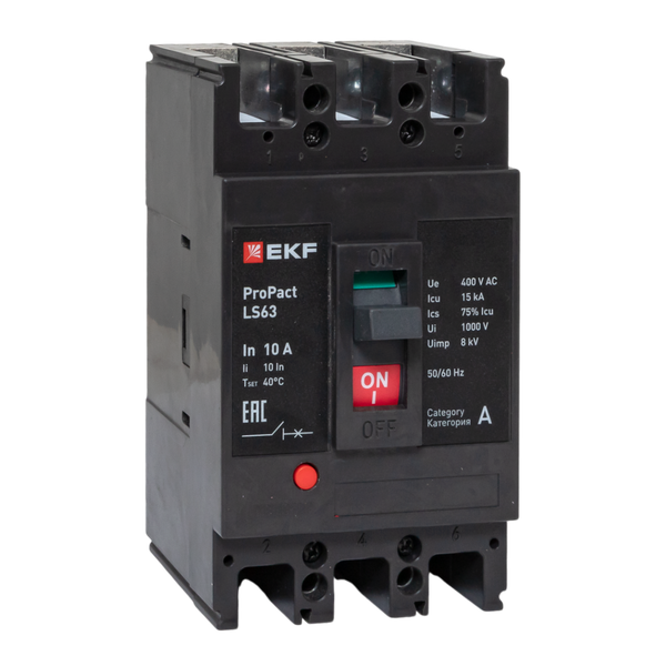 выключатель автоматический 3п 10а 15ка ls63 propact ekf mccb-63-15-3-10-ls от BTSprom.by
