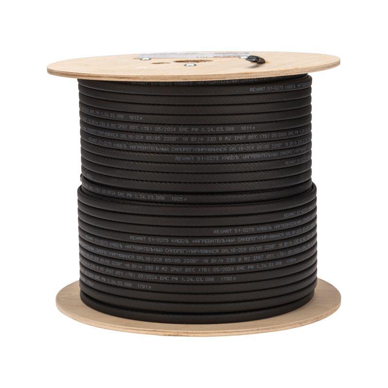  Кабель греющий (нагрев.) саморег. SRL16-2CR экранированный 16Вт/м 0.88кв.мм/105м 200м Rexant 51-0275 фото в каталоге от BTSprom.by