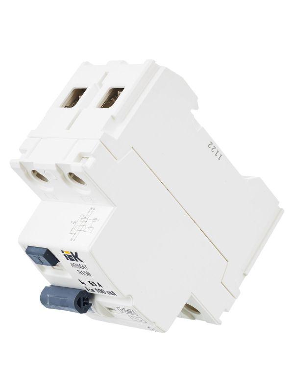  Выключатель дифференциального тока (УЗО) 2п 63А 100мА тип AC ВДТ R10N ARMAT IEK AR-R10N-2-063C100 фото в каталоге от BTSprom.by