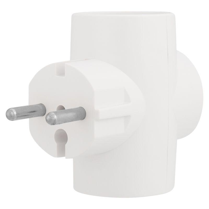  Разветвитель 3-м без заземл. 10А IP20 бел. Rexant 11-1077 фото в каталоге от BTSprom.by