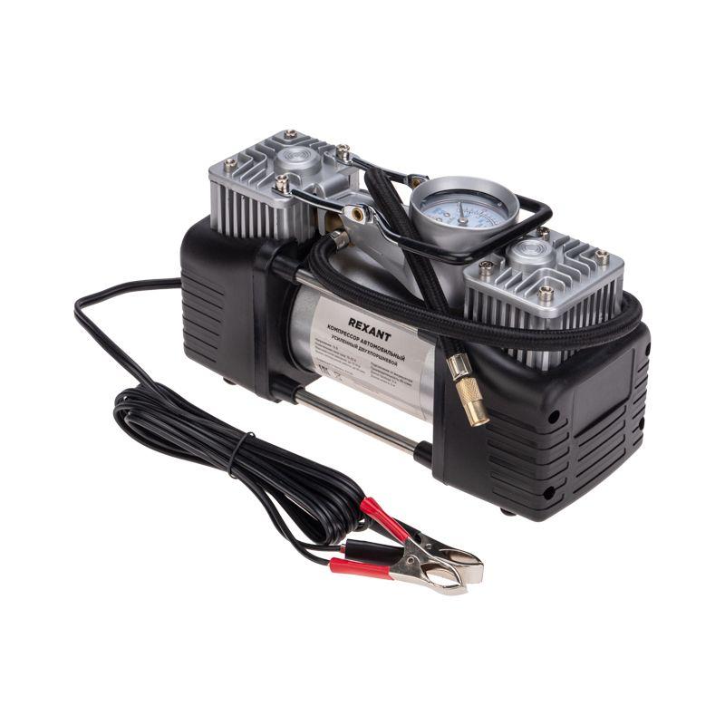  Компрессор автомобильный усиленный двухпоршневой (60л/мин 10 АТМ) Rexant 80-0521 фото в каталоге от BTSprom.by