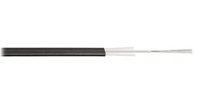 кабель волоконно-оптический 4 волокна одномод. 9/125мкм стандарта g.652.d & g.657.a1 внешний плоский со стеклопластиковыми прутками 1кн pe черн. nikolan nkl-f-004a1d-01b-bk от BTSprom.by