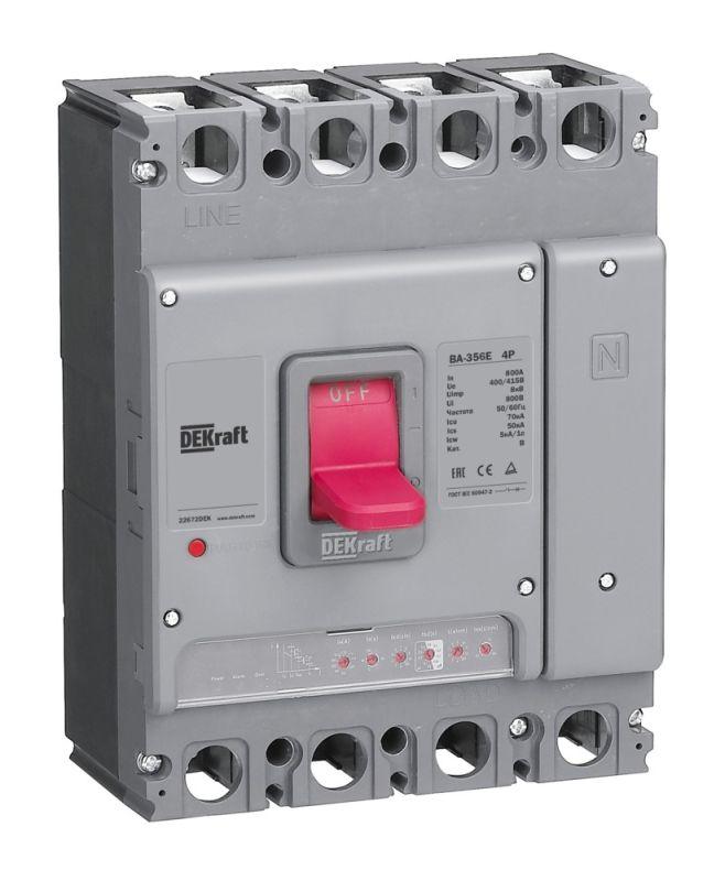 выключатель автоматический силовой 4п 800а 70ка ва-356e электрон. расцеп. dekraft 22672dek от BTSprom.by