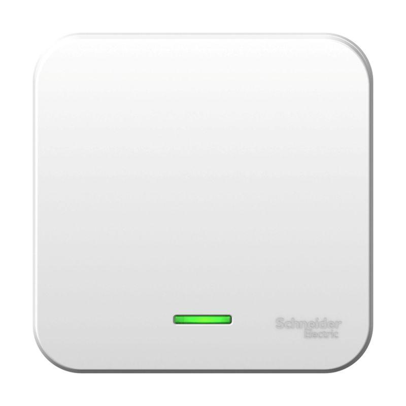 выключатель 1-кл. оп blanca 10а ip20 (сх. 1) 250в с подсветкой с металлич. пластиной бел. se blnva101121 от BTSprom.by