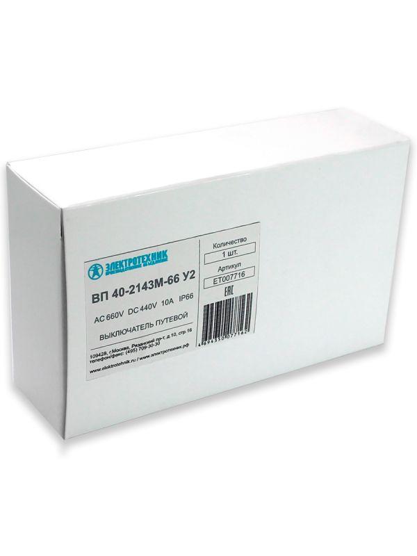  Выключатель путевой ВП 40-2143М-66 У2 1НО+1НЗ IP66 рычаг со стальным роликом регулир. по длине мгновенный без сальника Электротехник ET007716 фото в каталоге от BTSprom.by