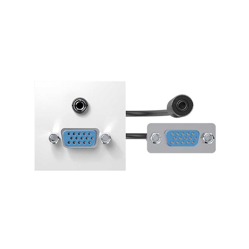 модуль с адаптером проходной vga + minijack мама/мама бел. simon 400 40000191-030 от BTSprom.by