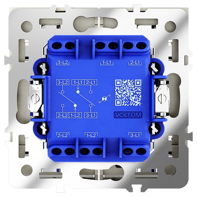  Переключатель проходной 2-кл. СП S70 10А с подсветкой механизм шелк Voltum VLS020404 фото в каталоге от BTSprom.by