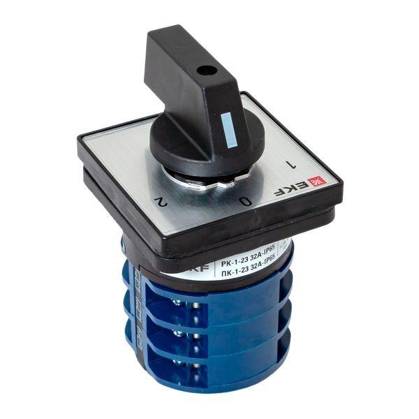  Переключатель кулачковый ПК-1-23 3п 32А "1-0-2" IP65 EKF pk-1-23-32-65 фото в каталоге от BTSprom.by