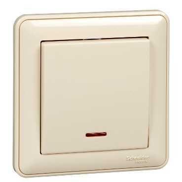 выключатель 1-кл. сп w59 10а ip20 10ax с подсветкой в сборе сл. кость se vs110-153-28 от BTSprom.by