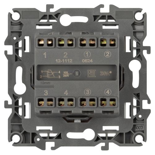  Переключатель перекрестный 2-кл. Эра12 12-1112-01М 250В 10АХ бел. матов. Эра Б0065676 фото в каталоге от BTSprom.by