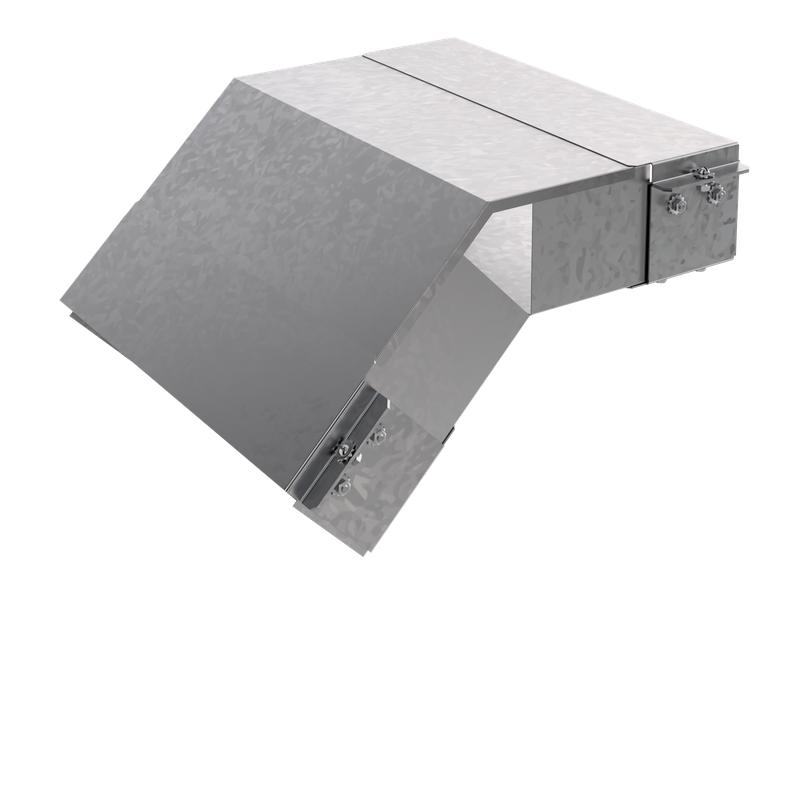 Короб угловой вниз 45град. 100х200 сталь 1.5мм КУ45Н.200.100.435.1.5.1 СОЭМИ Н7234210271 от BTSprom.by