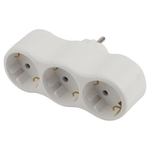 разветвитель 3-м с заземл. 16а ip20 spx-3e-w бел. эра б0053479 от BTSprom.by