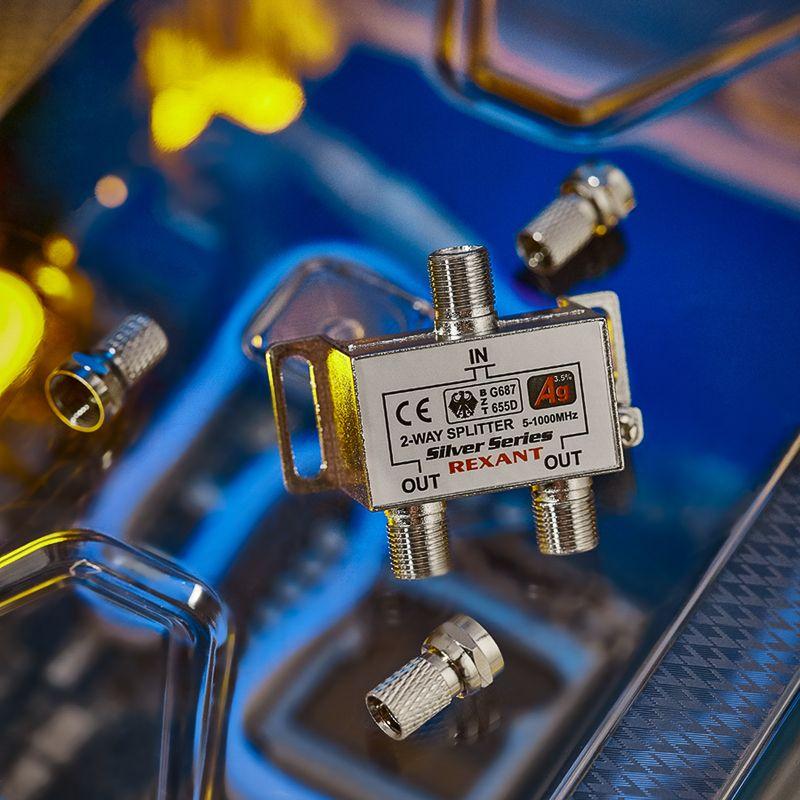 Делитель ТВ "краб" х2+3шт F "BOX" 5-1000 МГц "Silver" Rexant 05-6101 фото в каталоге от BTSprom.by  Делитель ТВ "краб" х2+3шт F "BOX" 5-1000 МГц "Silver" Rexant 05-6101 фото в каталоге от BTSprom.by