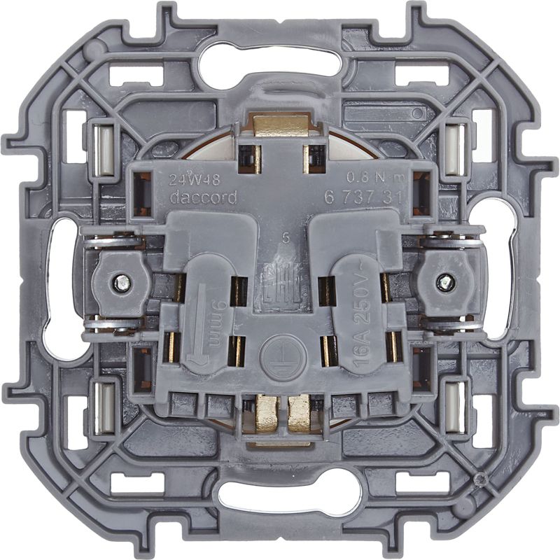  Розетка 1-м СП Inspiria 16А IP20 250В 2P+E защ. шторки немецк. стандарт механизм сл. кость IEK 673731 фото в каталоге от BTSprom.by