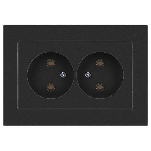розетка 2-м сп accent 6-204-07 16а ip20 250в 2p al/cu графит intro б0063435 от BTSprom.by