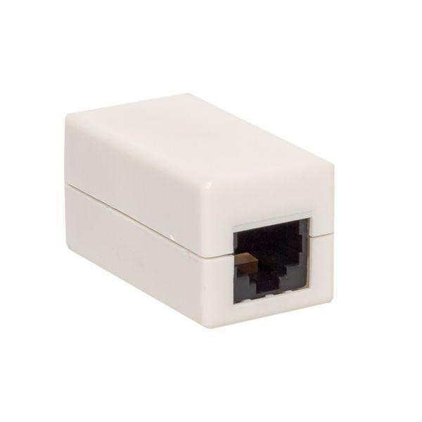адаптер проходной rj45-rj45 кат.5e неэкранир. teracom бел. ekf trc-inlc-2rj45-5eutp-wh от BTSprom.by