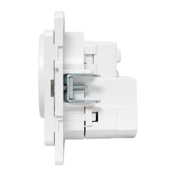  Розетка 1-м СП Стокгольм 16А USB A+C с заземл. защ. шторки винтов. клеммы механизм бел. EKF EYR16-2USB-typeA-typeC фото в каталоге от BTSprom.by