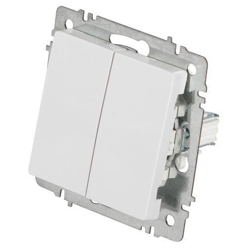  Переключатель 2-кл. СП Accent 6-107-01 10А IP20 250В AL/CU бел. Intro Б0063554 фото в каталоге от BTSprom.by