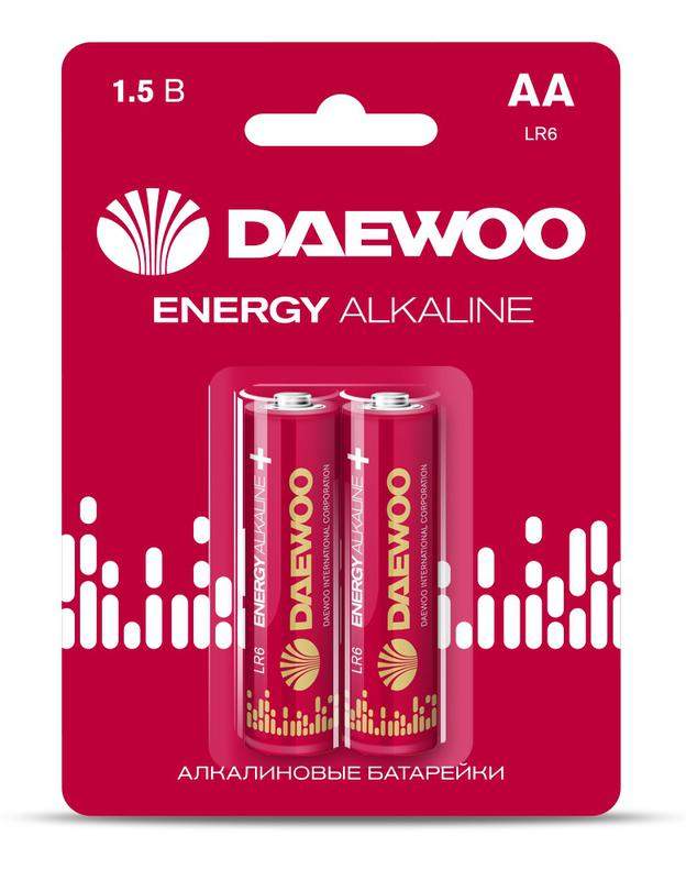 элемент питания алкалиновый aa/lr6 1.5в energy alkaline 2021 bl-2 (уп.2шт) daewoo 5029750 от BTSprom.by