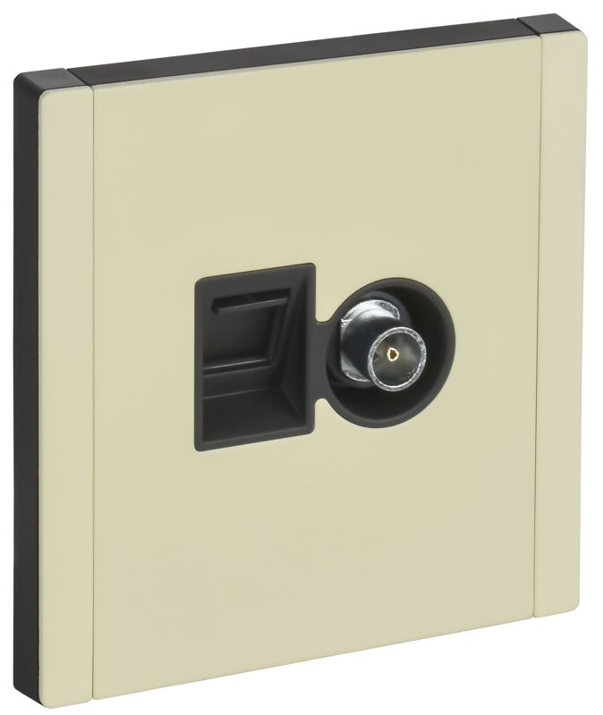 розетка 2-м forte&piano fp837m tv + rj45 кат.6 сл. кость iek fp-ak20-2-m-k41 от BTSprom.by