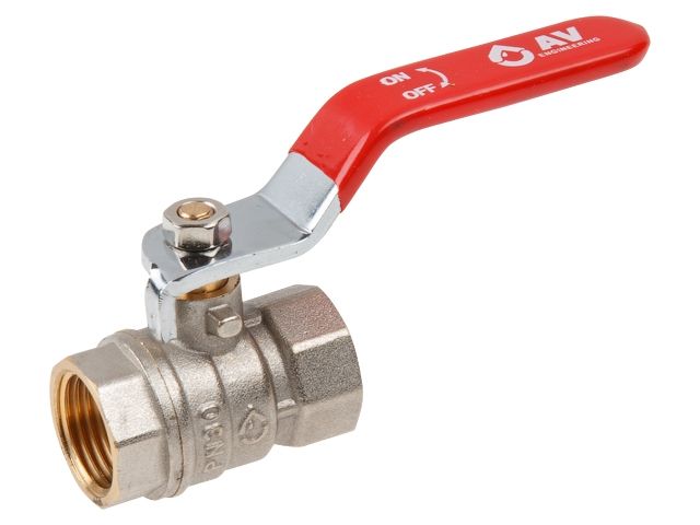 кран шаровый 1/2" вн.-вн. ручка pn30, av engineering (латунь, макс.  30 бар, макс.  110 °с) ave138012 от BTSprom.by