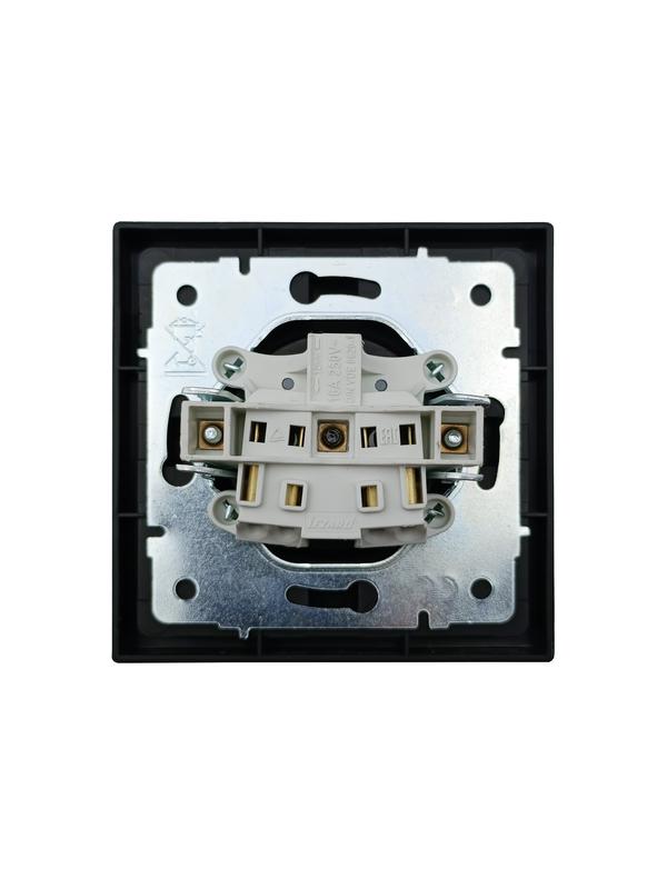  Розетка 1 мест. б/з ПБТ СП ZIMA IP20 16А безвинт. зажим черн. бархат LEZARD 704-4288-121BQC фото в каталоге от BTSprom.by