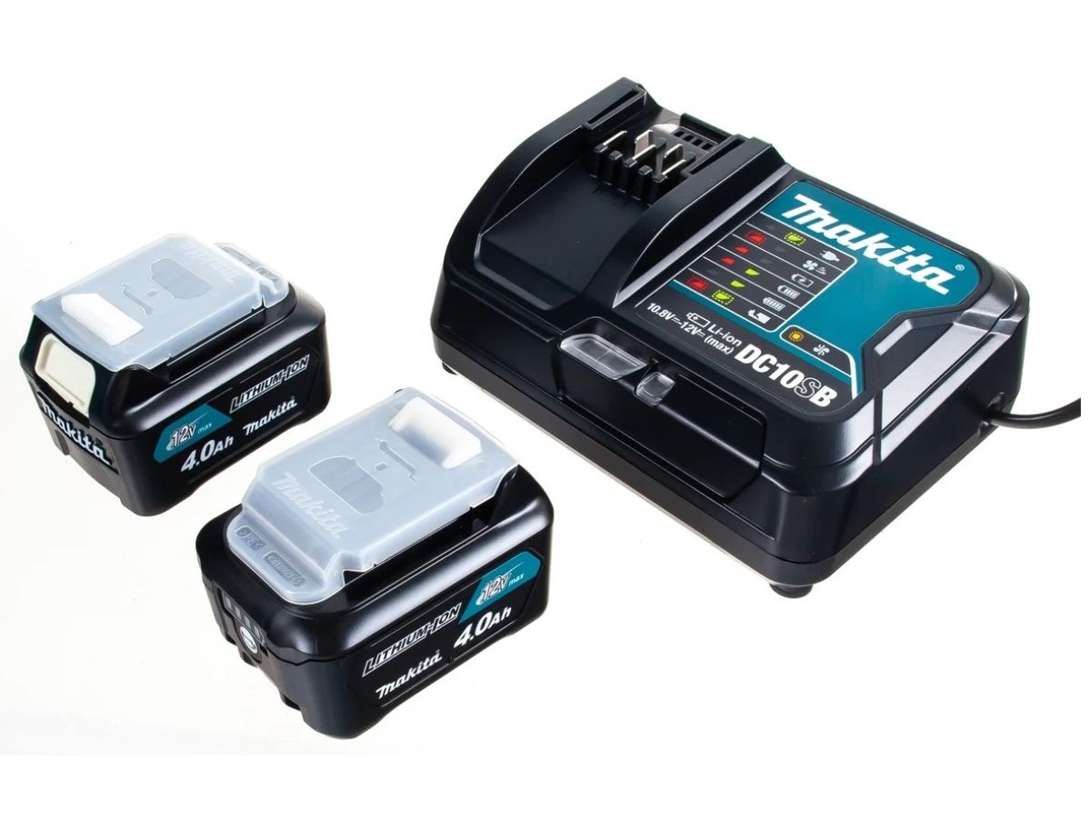 аккумулятор bl1041b 4.0 ah (2 шт) + зарядное dc10sb makita в кейсе 197641-2 от BTSprom.by