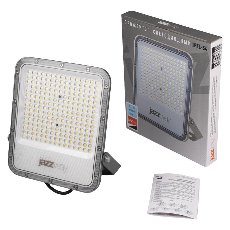  Прожектор светодиодный PFL-S4 150Вт 6500К IP65 80град. ДО с клапаном с линзовым модулем Pro+ JazzWay 5036444 фото в каталоге от BTSprom.by