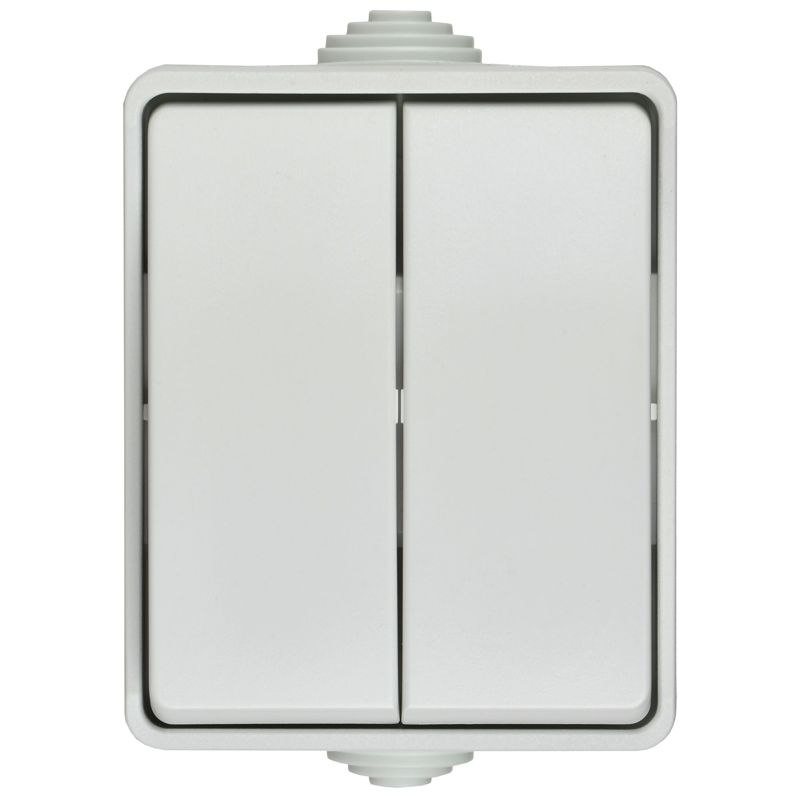  Выключатель 2-кл. ОП Форс IP54 ВС20-2-0-ФБ бел. IEK EVS20-K01-10-54-DC фото в каталоге от BTSprom.by