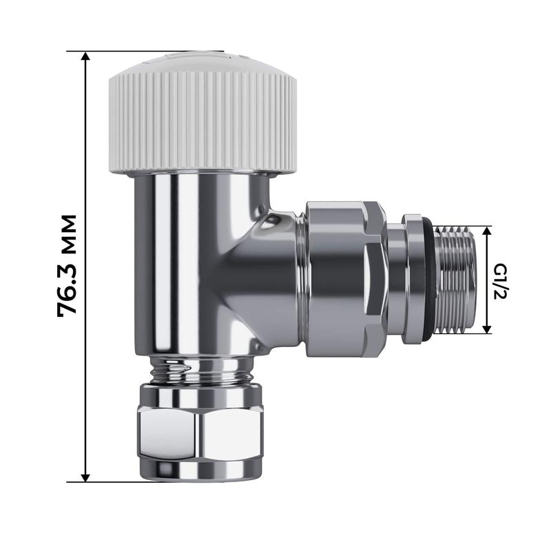  Набор термостатический угловой Design Pro 15мм М30х1.5 хром Royal Thermo НС-1646649 фото в каталоге от BTSprom.by