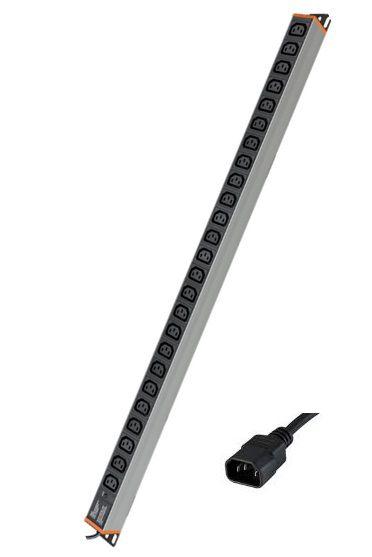 блок распределения питания 24-м 10а c13 вх. разъем c14 для 19дюйм шкафов вертикал. с индикатором сети dkc r5viec24pic14 от BTSprom.by