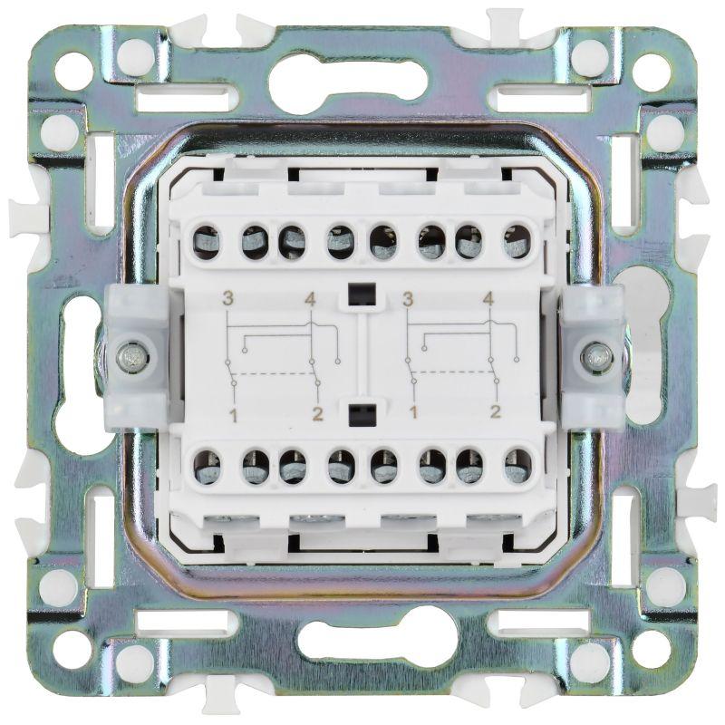  Выключатель перекрестный 2-кл. SKANDY 10А SK-V06Bl черн. IEK SK-V23-0-10-K02 фото в каталоге от BTSprom.by