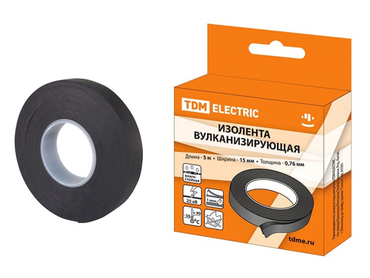 изолента вулканизирующая 15 мм (5м) tdm sq0526-0601 от BTSprom.by