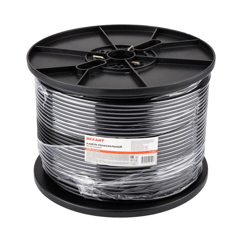 Кабель RG-6U (64%) 75Ом OUTDOOR Ч (уп.305м) Rexant 01-2204 фото в каталоге от BTSprom.by